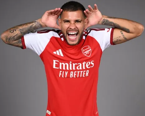 Bruno Guimarães after signing for Arsenal from Newcastle